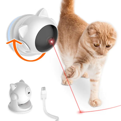 Automatic Interactive Electronic Teasing Pet Laser Toy, Engage your cat with our Automatic Interactive Cat Laser Toy. Features auto-rotating laser, adjustable settings, and sturdy build.