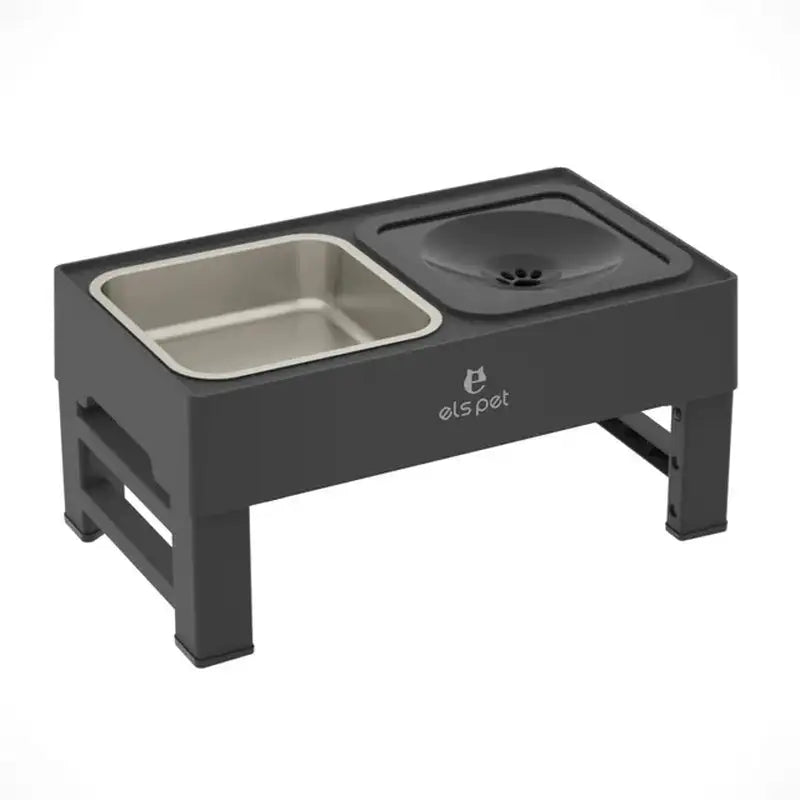 Adjustable Elevated Food and Water Bowl for Pets, Enhance your pet's mealtime with our adjustable food and water bowl. Features slow feeder design, anti-slip pads, and adjustable heights for all life stages