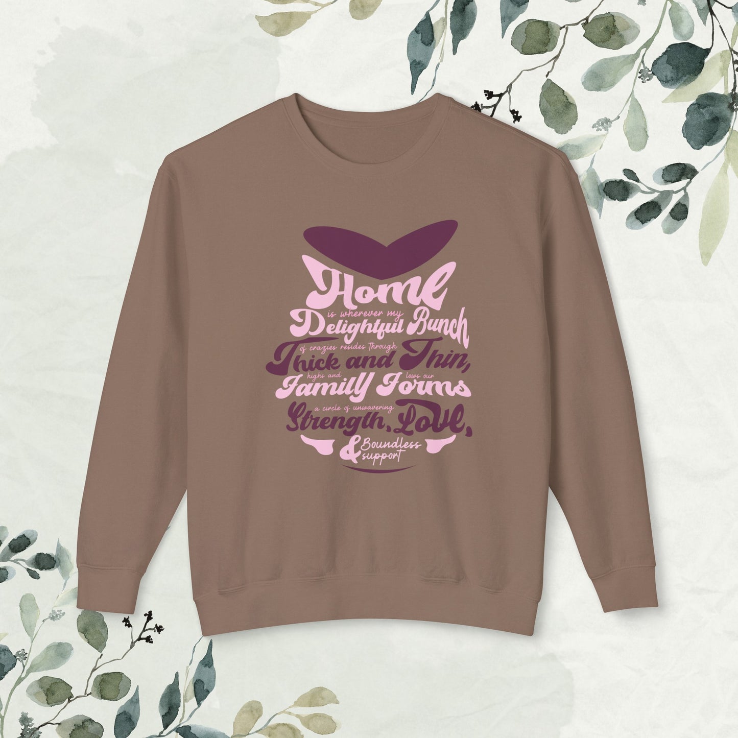 Visualization of Product Comfort and Style with Our Unisex Lightweight Crewneck Sweatshirt With White, Ivory, Yam, Espresso, Butter, Pepper, Grey, Chalky Mint, Hydrangea, Blue Jean, Black, Crimson Colors in Multiple Sizes And Typography Design Based On Th