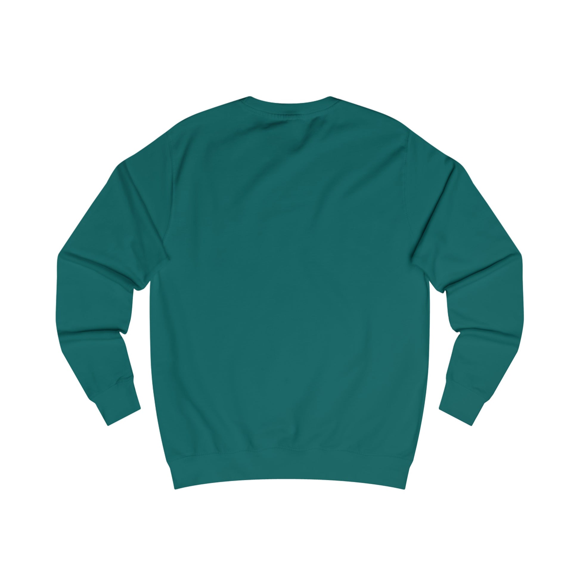 Front view of Eternal Bonds - Unisex Typography Sweatshirt in Jade featuring a typography design capturing the essence of familial love and unity.