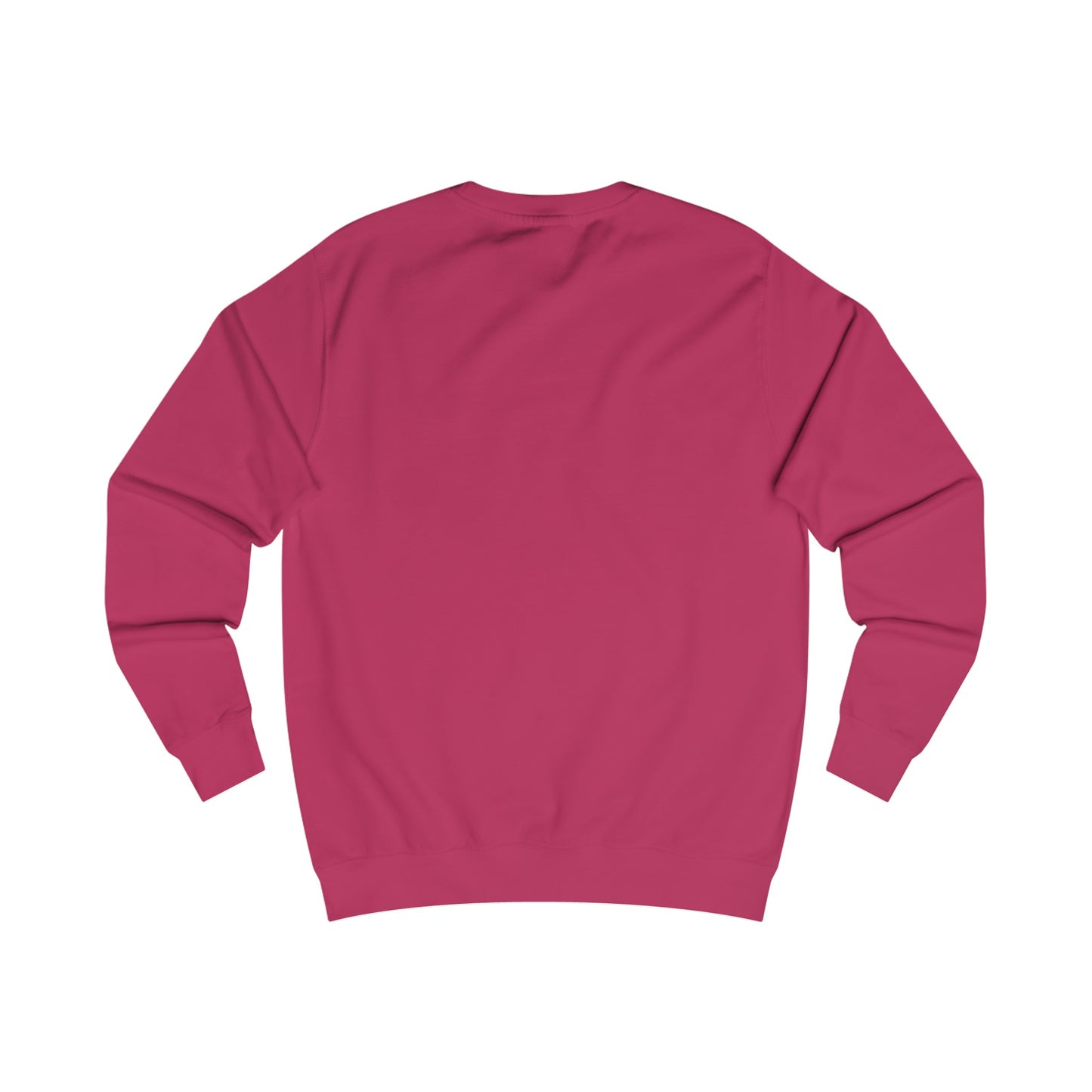 Back view of Eternal Bonds - Unisex Typography Sweatshirt in Hot Pink featuring a typography design capturing the essence of familial love and unity.