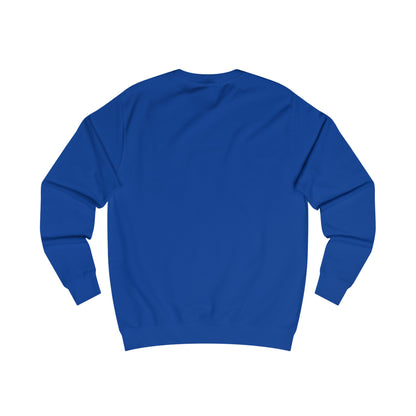 Back view of Eternal Bonds - Unisex Typography Sweatshirt in Royal Blue featuring a typography design capturing the essence of familial love and unity.