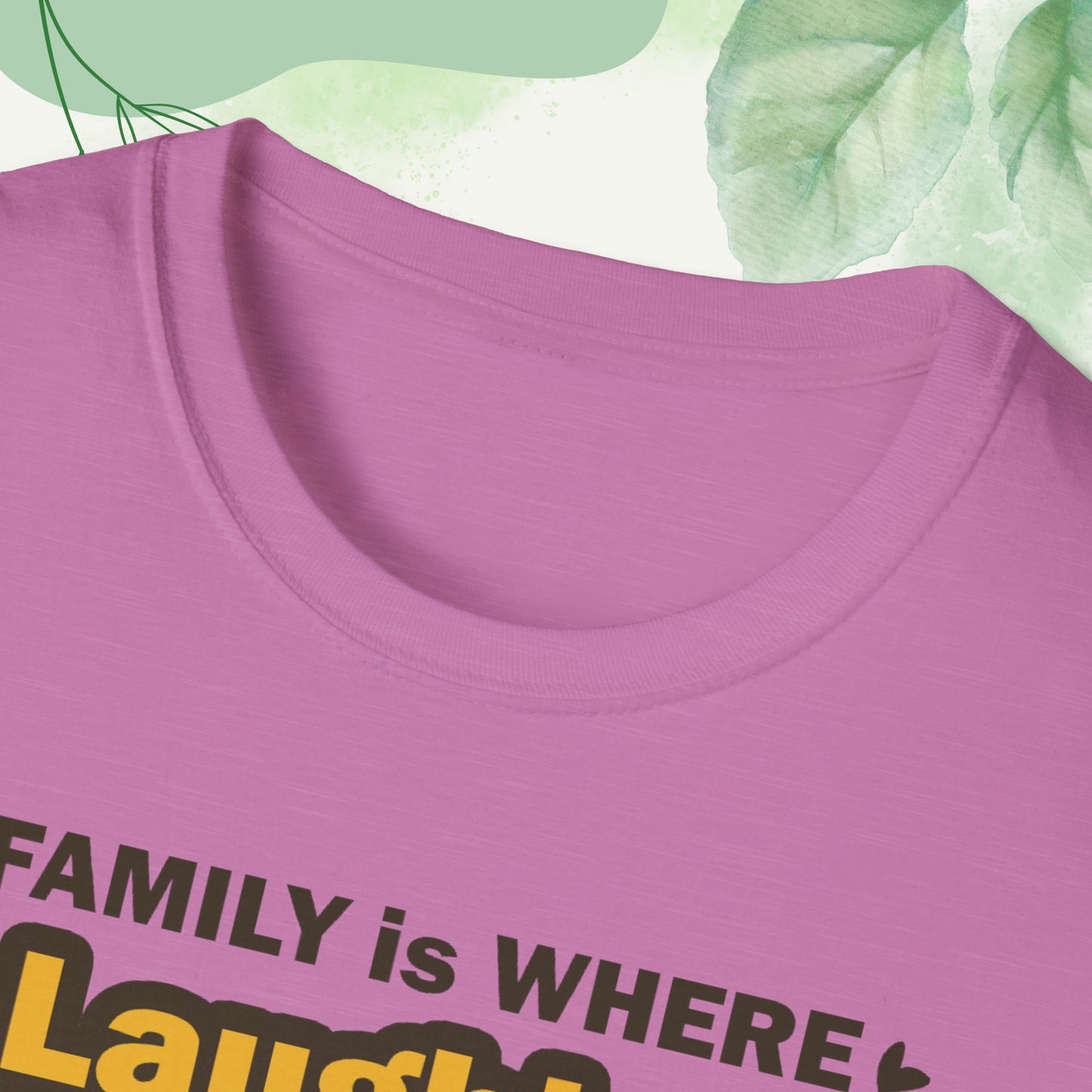 "Discover the Crafting Lasting Family Bonds With Unisex Softstyle T-Shirt in various color options and sizes, featuring typography designs that beautifully convey the unique bond and understanding shared among family members."