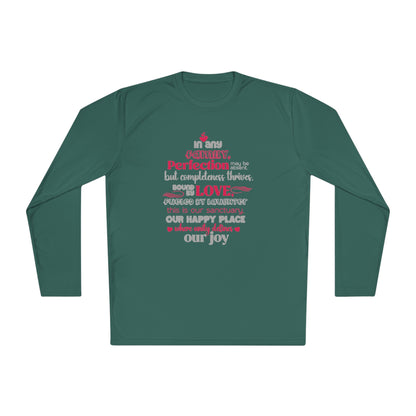 Explore the versatility of the Completeness Defined With Unisex Lightweight Long Sleeve Tee with mockups showcasing a range of vibrant colors and sizes, paired with typography designs inspired by the profound love within families.