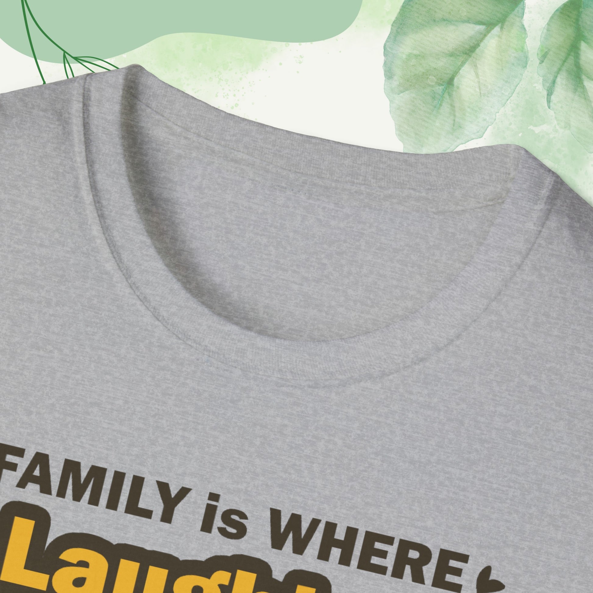 "Discover the Crafting Lasting Family Bonds With Unisex Softstyle T-Shirt in various color options and sizes, featuring typography designs that beautifully convey the unique bond and understanding shared among family members."