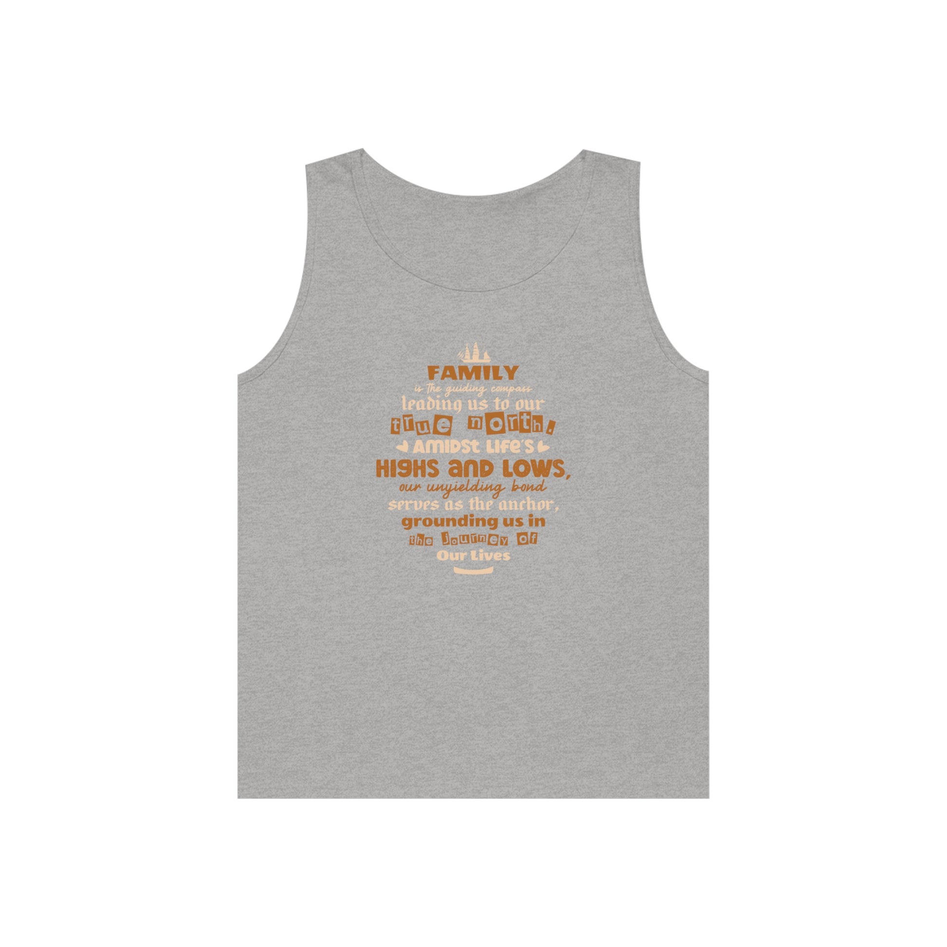 Sport Grey tank top mockup featuring quote typography design on female model.