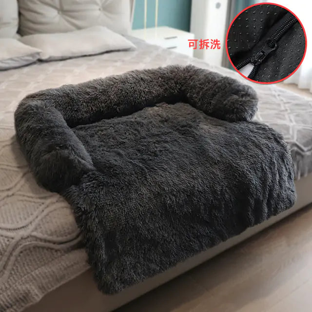 Washable Pet Sofa - Removable Plush Cover, Cozy Retreat for Dogs and Cats, Easy to clean, durable, and cozy, perfect for dogs and cats of all sizes