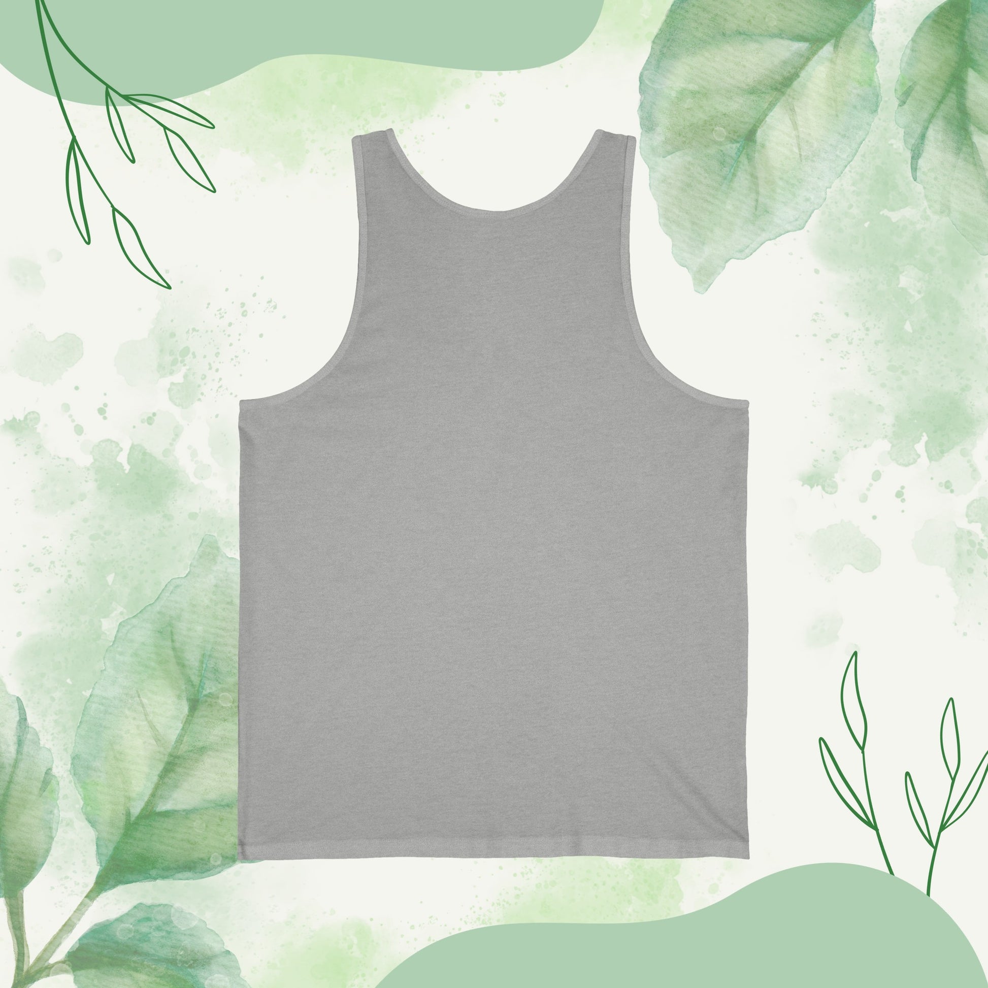 "Visual representations of the Family Circle of Strength - Unisex Jersey Tank Top in diverse color palettes and sizes, all embellished with a typography design capturing the essence of familial bonds and unity."