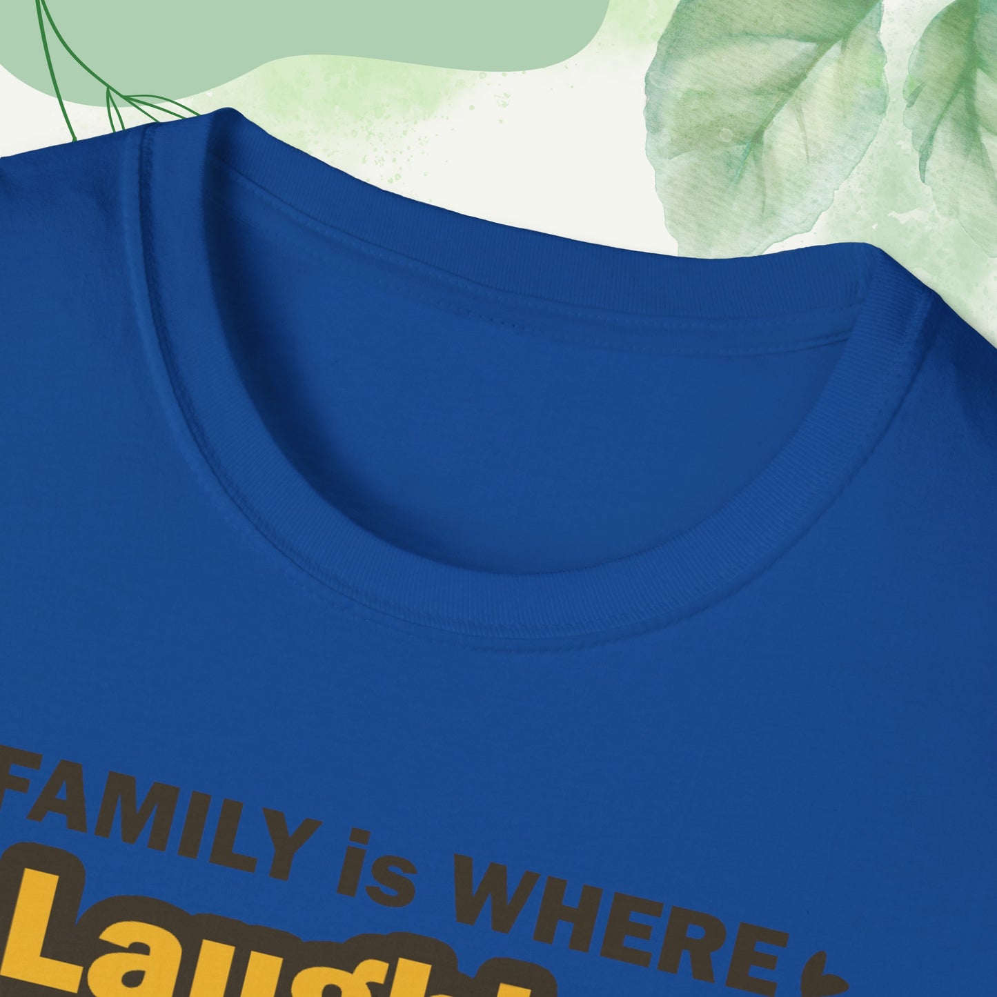 "Discover the Crafting Lasting Family Bonds With Unisex Softstyle T-Shirt in various color options and sizes, featuring typography designs that beautifully convey the unique bond and understanding shared among family members."