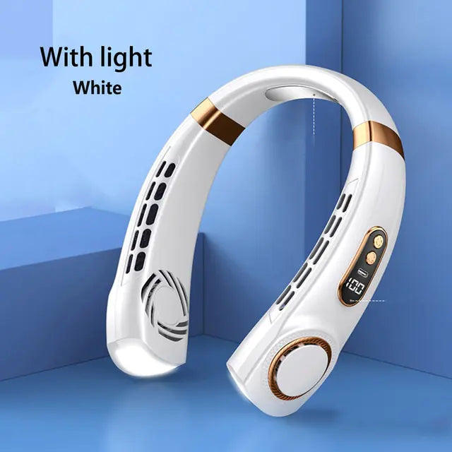 Stay Cool and Hands-Free with the Portable LED Display Hanging Neck Fan Air Conditioner (Free Shipping)