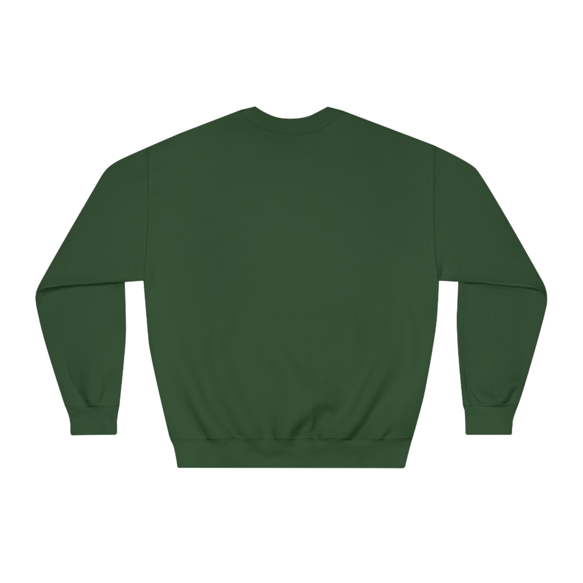 Different Sizes And Typography Design Based On The Quote Related To Family Bonding View of Product Embrace the Bond - Unisex DryBlend® Crewneck Sweatshirt In Forest Green Color