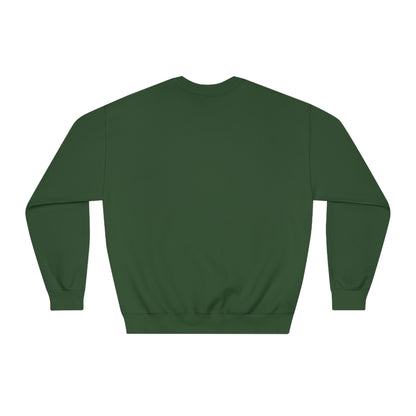 Different Sizes And Typography Design Based On The Quote Related To Family Bonding View of Product Embrace the Bond - Unisex DryBlend® Crewneck Sweatshirt In Forest Green Color