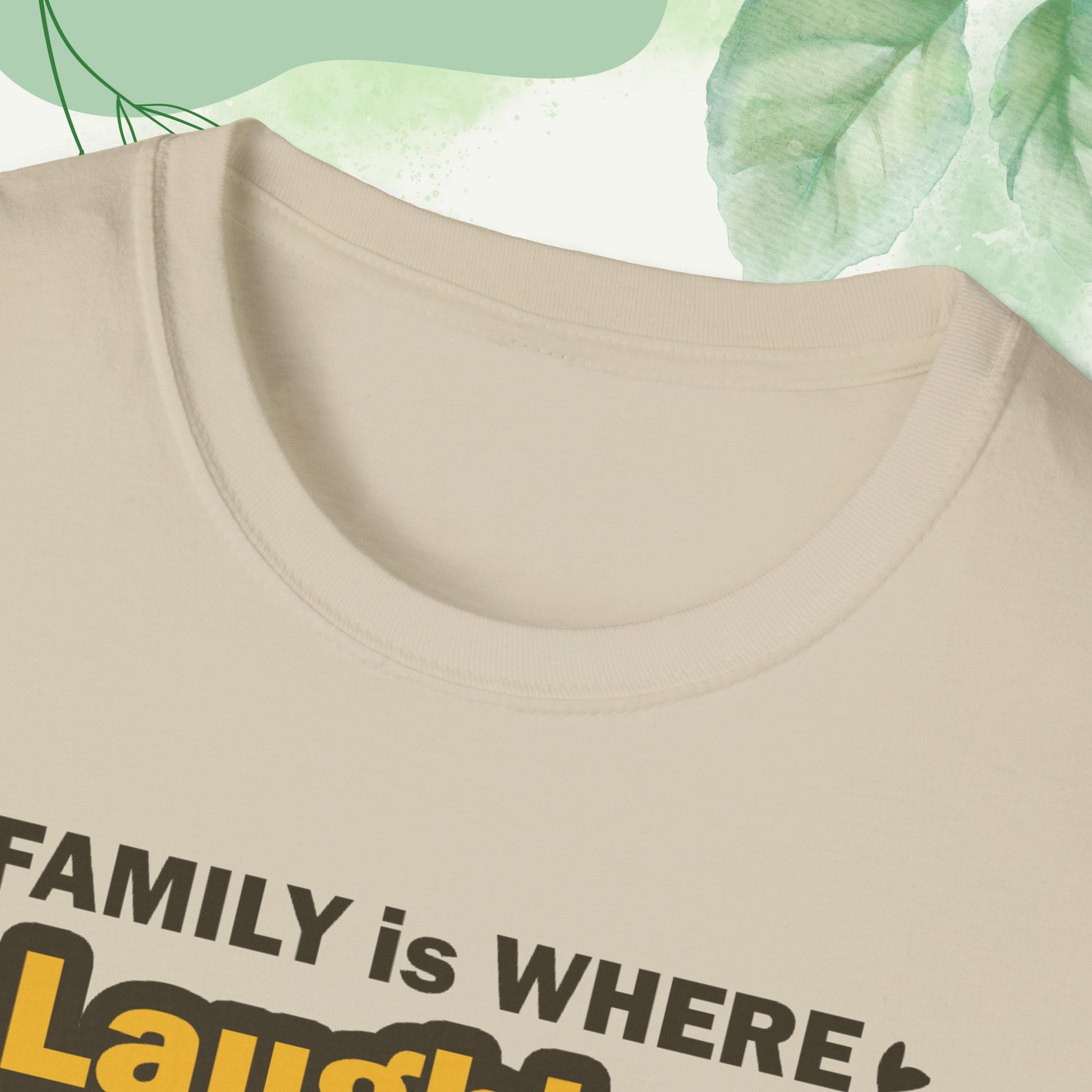 "Discover the Crafting Lasting Family Bonds With Unisex Softstyle T-Shirt in various color options and sizes, featuring typography designs that beautifully convey the unique bond and understanding shared among family members."