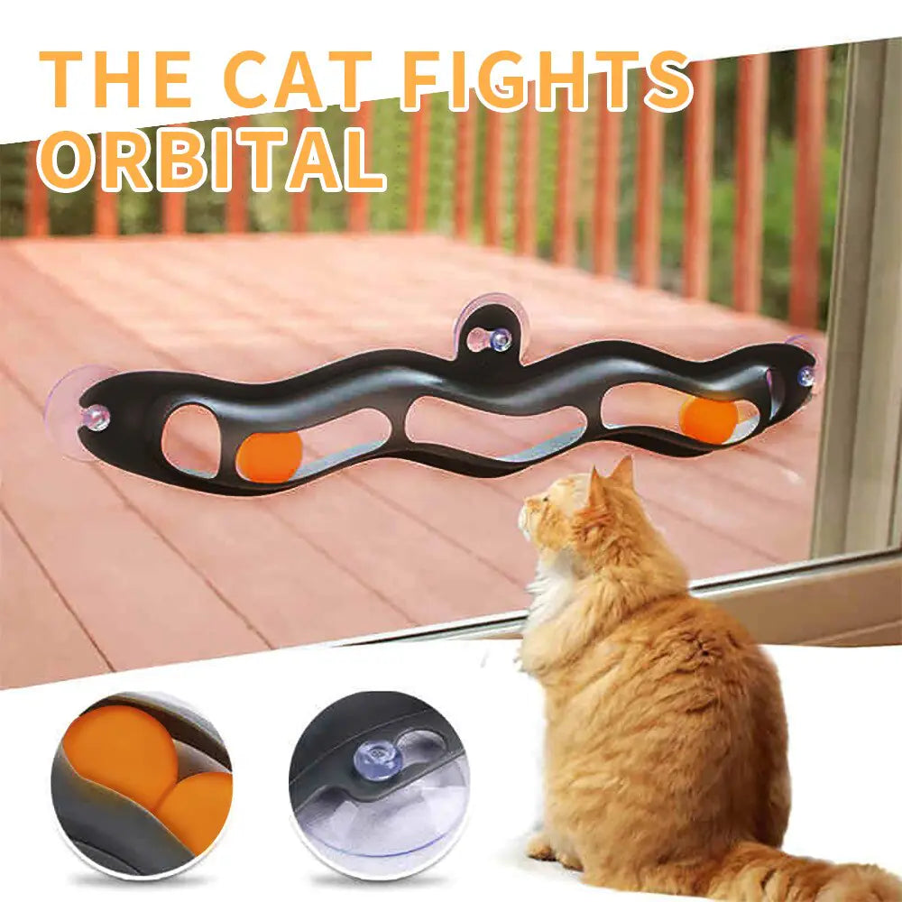 Interactive Suction Cup Cat Track Ball Toy, Keep your cat entertained and agile with our Suction Cup Cat Track Ball Toy. Easy installation, safe materials, and mental stimulation for endless playtime.