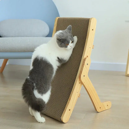 Protect your furniture and promote healthy scratching with our durable Wooden Frame Cat Scratcher Board. Stylish design, compact, and high-quality materials.