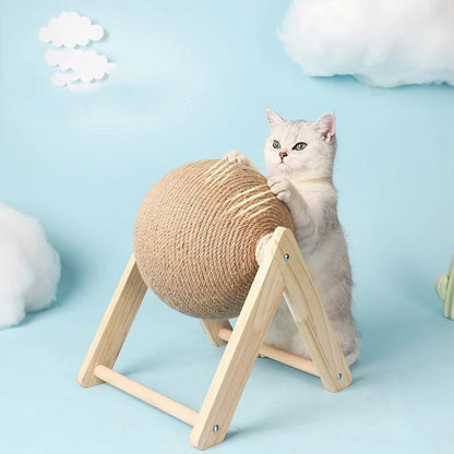 Protect your furniture and keep your cat entertained with our durable wooden Cat Scratching Ball. Available in L shape and V shape variants.