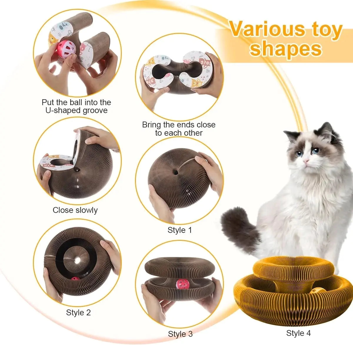 Magic Organ Cats Scratcher Toy - Endless Fun for Your Cat, Transform your cat's playtime with the Magic Organ Cats Scratcher Toy. Endless shapes, premium materials, and multiple benefits. Shop now for endless feline fun