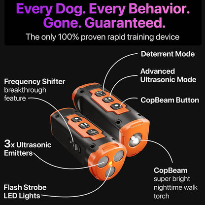 Ultrasonic Pet Training and Deterrent, Train your pet effortlessly with our Ultrasonic Training & Deterrent Device. Safe, humane, and portable, it's the perfect tool for effective pet training.