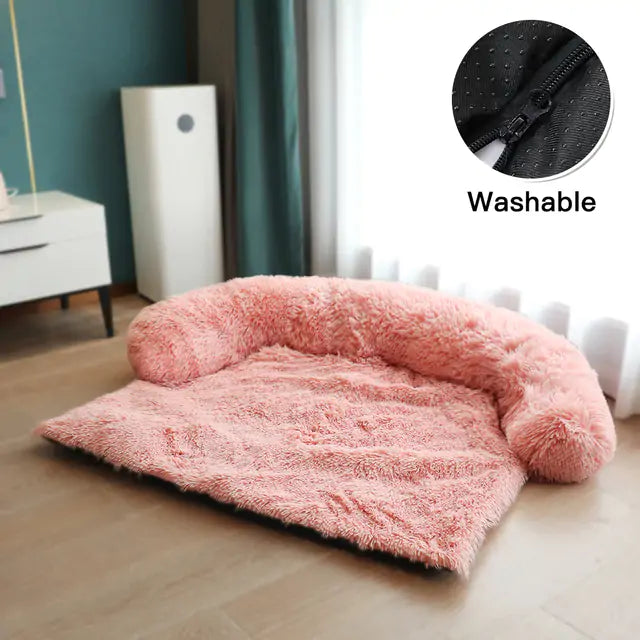 Washable Pet Sofa - Removable Plush Cover, Cozy Retreat for Dogs and Cats, Easy to clean, durable, and cozy, perfect for dogs and cats of all sizes