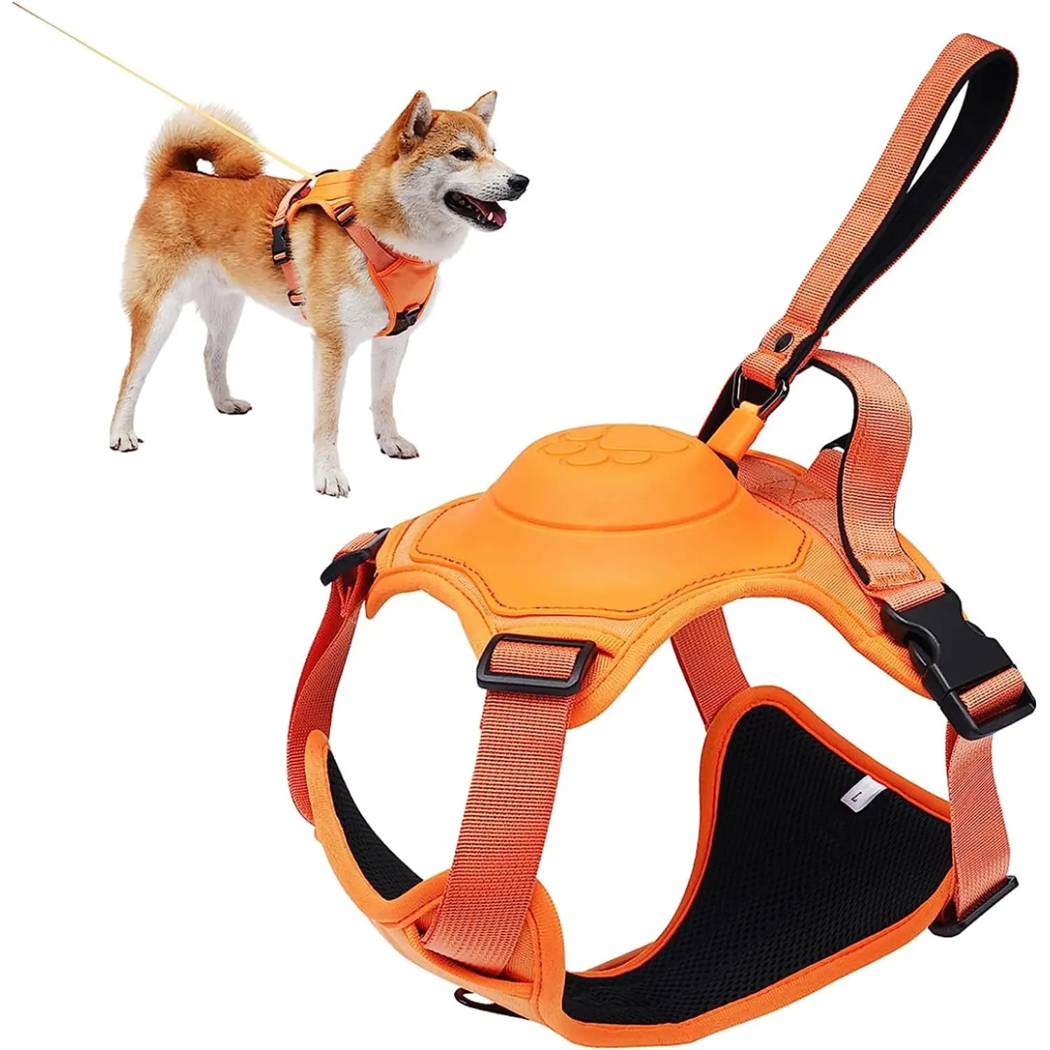 Comfortable walks with our Ultimate Control Dog Harness and Retractable Leash Set. Anti-twist, adjustable fit, and durable construction for worryfree adventures