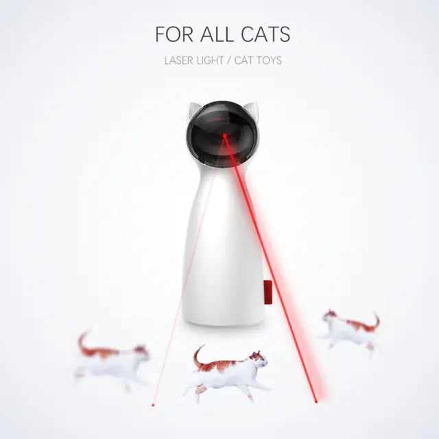 Automatic Interactive Electronic Teasing Pet Laser Toy, Engage your cat with our Automatic Interactive Cat Laser Toy. Features auto-rotating laser, adjustable settings, and sturdy build.