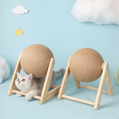 Protect your furniture and keep your cat entertained with our durable wooden Cat Scratching Ball. Available in L shape and V shape variants.