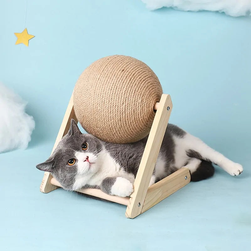 Protect your furniture and keep your cat entertained with our durable wooden Cat Scratching Ball. Available in L shape and V shape variants.