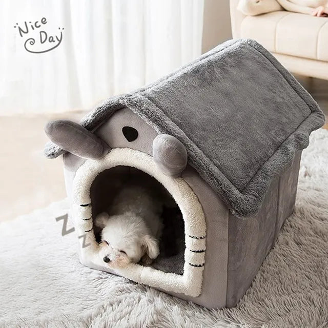 Foldable Pet Sleeping Bed House The Foldable Pet Sleeping Bed House – a plush, secure, and portable pet bed. Perfect for home and travel, ensuring ultimate comfort for your furry friend