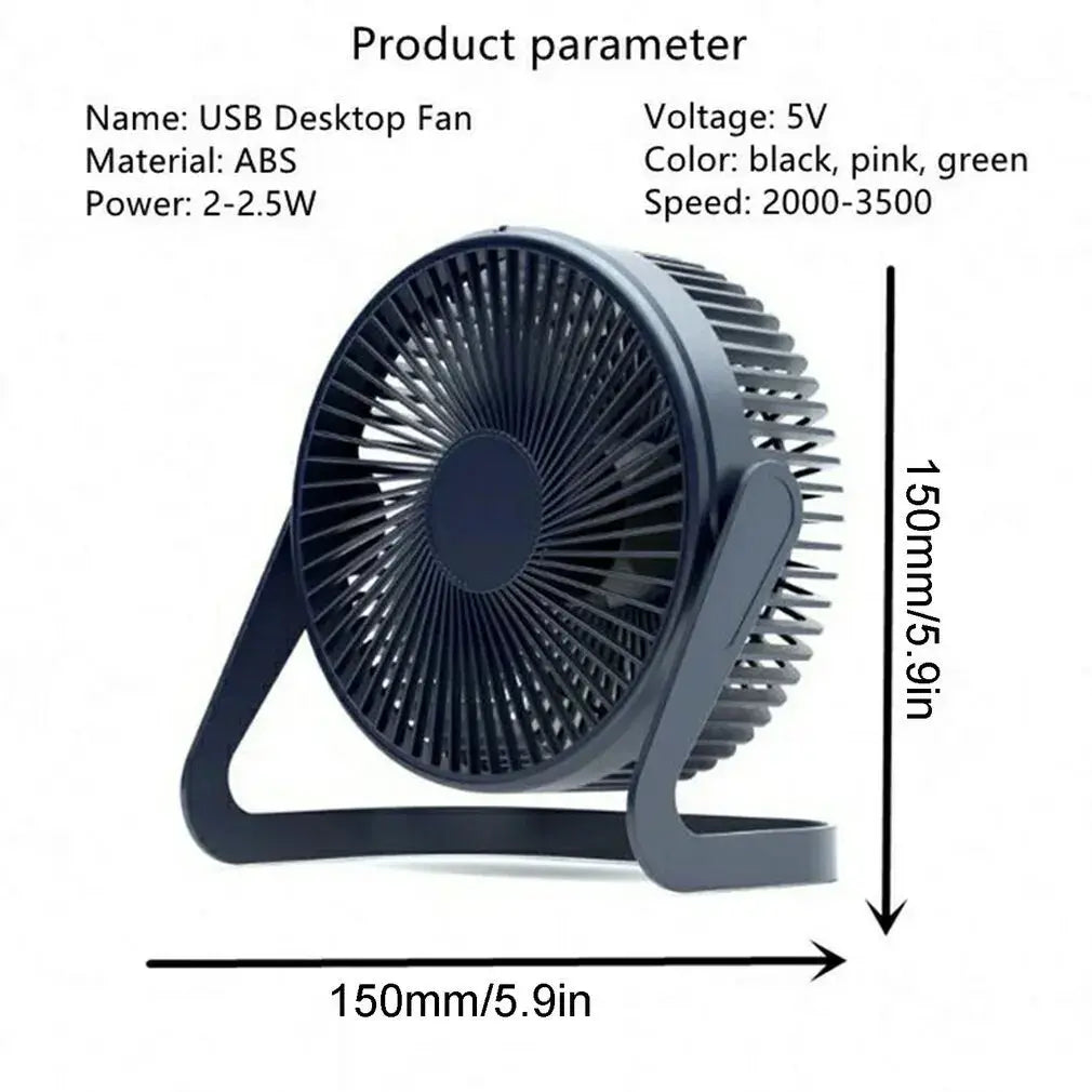 Stay Cool and Comfortable Anywhere With 360° Rotating Desktop Fan (Free Shipping)