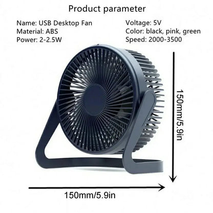 Stay Cool and Comfortable Anywhere With 360° Rotating Desktop Fan (Free Shipping)