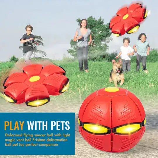 Pet Flying Saucer Ball Toy - Fun & Durable Pet Toy, Keep your pet active and entertained with the Pet Flying Saucer Ball Toy. Durable, safe, and perfect for pets of all sizes.