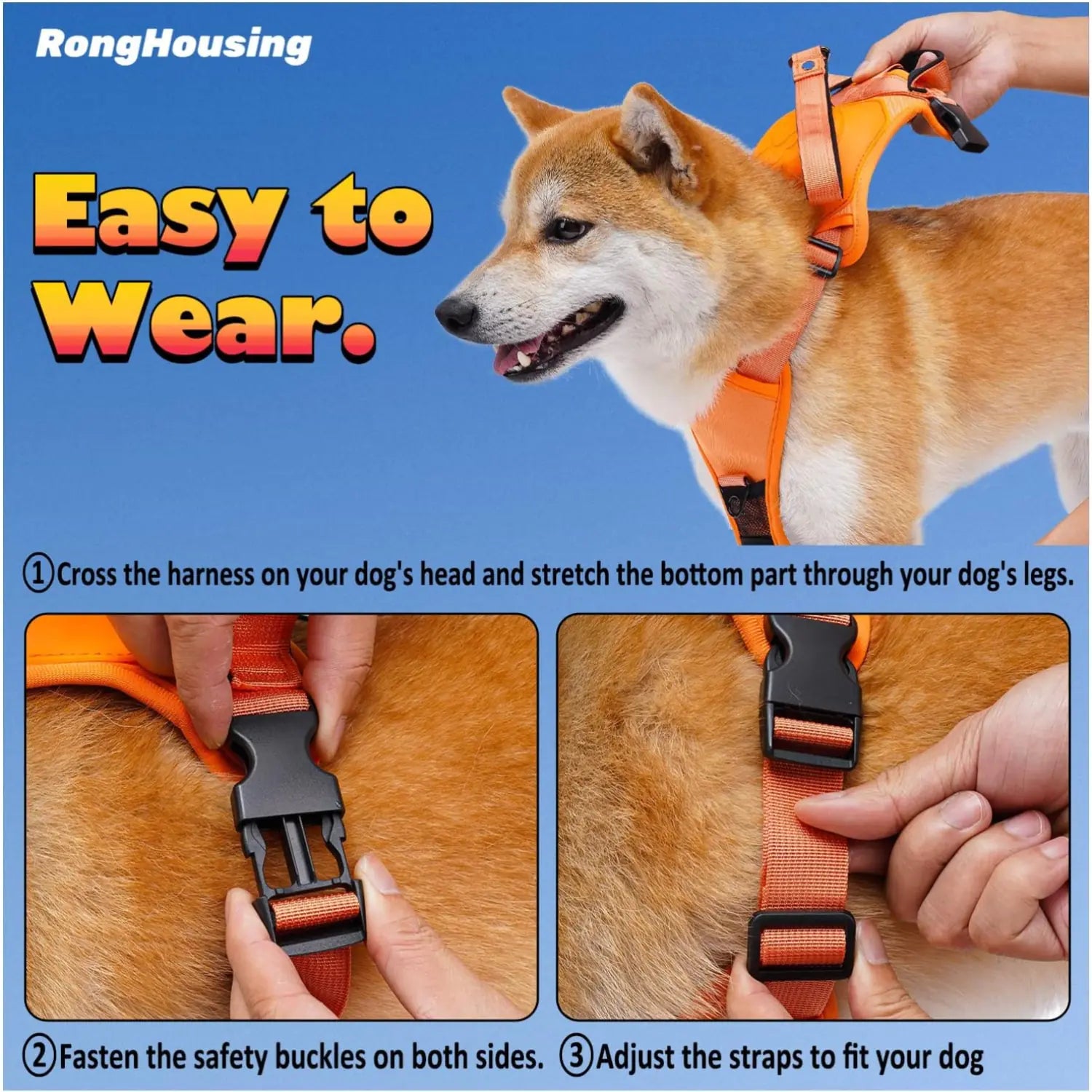 Comfortable walks with our Ultimate Control Dog Harness and Retractable Leash Set. Anti-twist, adjustable fit, and durable construction for worryfree adventures