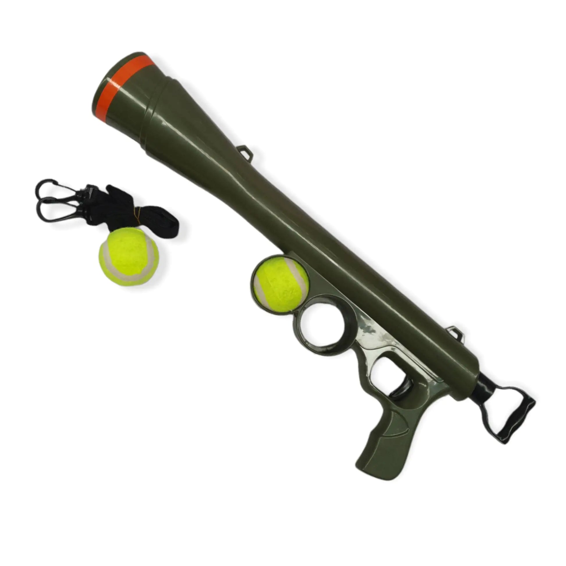 Ultimate Dog Tennis Ball Launcher Gun for Active Play, Elevate your dog's playtime with our dog tennis ball launcher gun. Perfect for outdoor fun, it promotes exercise and mental stimulation. Durable and easy to use