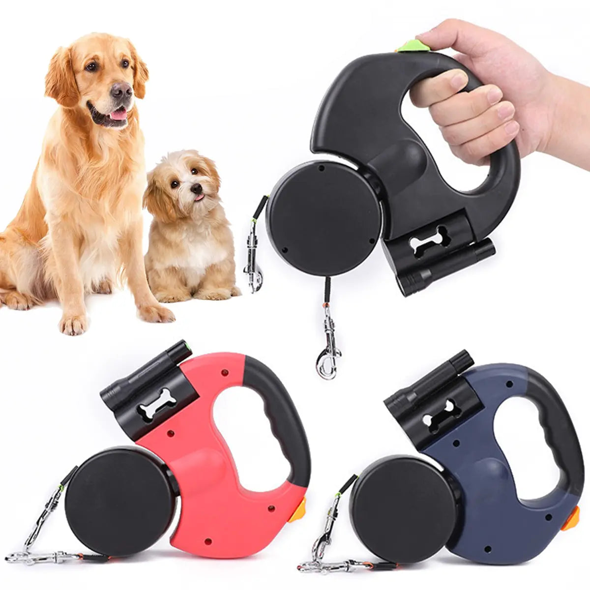 FlexiPaws Automatic Dual Retractable Pet Leash, Walk two pups effortlessly with our premium-quality Automatic Dual Retractable Pet Leash. Enjoy unmatched convenience and control on your outings.