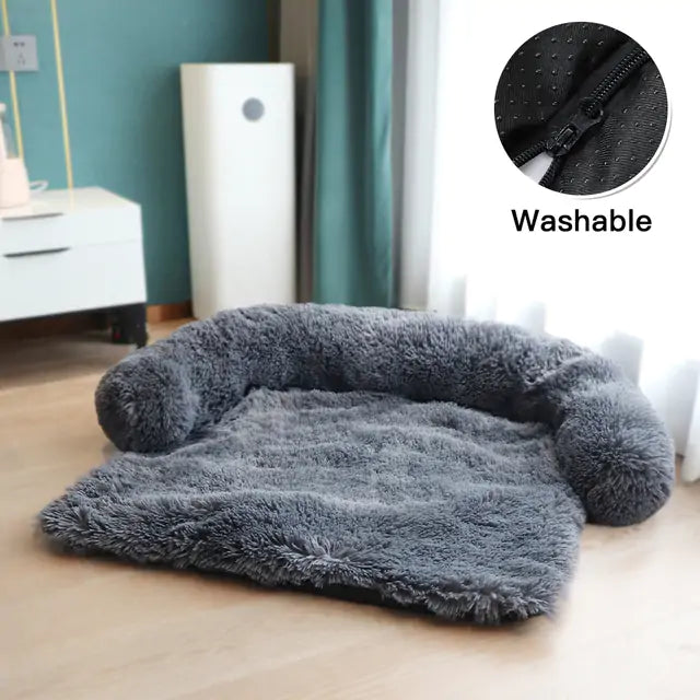 Washable Pet Sofa - Removable Plush Cover, Cozy Retreat for Dogs and Cats, Easy to clean, durable, and cozy, perfect for dogs and cats of all sizes